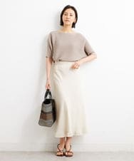 F6HGS41300 MICHEL KLEIN(小さいサイズ)(メゾン ドゥ サンク) [小さいサイズ]フリンジマーメイドスカート アイボリー(80)