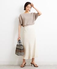F6HGS41300 MICHEL KLEIN(小さいサイズ)(メゾン ドゥ サンク) [小さいサイズ]フリンジマーメイドスカート アイボリー(80)
