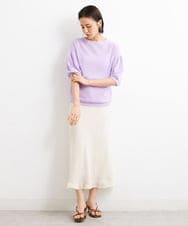 F6HGS41300 MICHEL KLEIN(小さいサイズ)(メゾン ドゥ サンク) [小さいサイズ]フリンジマーメイドスカート アイボリー(80)