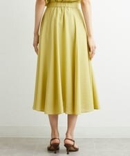 F6HHS49210 MICHEL KLEIN(小さいサイズ)(メゾン ドゥ サンク) [小さいサイズ]ナイロンソフトローンフレアスカート カーキ(36)