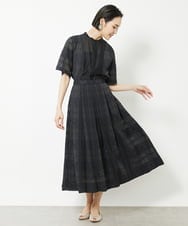 F6HHV51230 MICHEL KLEIN(小さいサイズ)(メゾン ドゥ サンク) [小さいサイズ]チェックジャカードレーススカート(セットアップ対応) アイボリー(90)