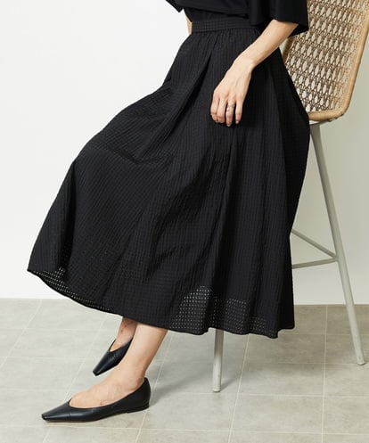 F6HJA05250 MICHEL KLEIN(小さいサイズ) ［小さいサイズ］トリオシアーチェックフレアスカート(セットアップ対応)