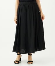 F6HJA05250 MICHEL KLEIN(小さいサイズ)(メゾン ドゥ サンク) ［小さいサイズ］トリオシアーチェックフレアスカート(セットアップ対応) ブラック