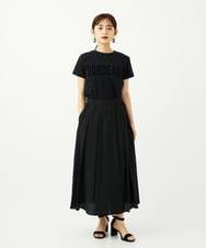 F6HJA05250 MICHEL KLEIN(小さいサイズ)(メゾン ドゥ サンク) ［小さいサイズ］トリオシアーチェックフレアスカート(セットアップ対応) ブラック