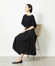 F6HJA05250 MICHEL KLEIN(小さいサイズ)(メゾン ドゥ サンク) ［小さいサイズ］トリオシアーチェックフレアスカート(セットアップ対応) ブラック