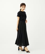 F6HJA05250 MICHEL KLEIN(小さいサイズ)(メゾン ドゥ サンク) ［小さいサイズ］トリオシアーチェックフレアスカート(セットアップ対応) ブラック