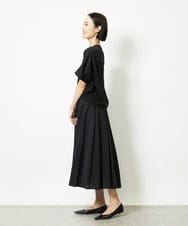 F6HJA05250 MICHEL KLEIN(小さいサイズ)(メゾン ドゥ サンク) ［小さいサイズ］トリオシアーチェックフレアスカート(セットアップ対応) ブラック