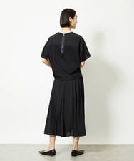 F6HJA05250 MICHEL KLEIN(小さいサイズ)(メゾン ドゥ サンク) ［小さいサイズ］トリオシアーチェックフレアスカート(セットアップ対応) ブラック