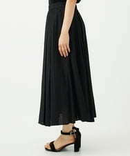 F6HJA05250 MICHEL KLEIN(小さいサイズ)(メゾン ドゥ サンク) ［小さいサイズ］トリオシアーチェックフレアスカート(セットアップ対応) ブラック
