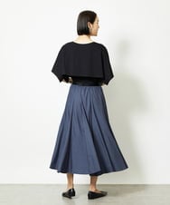 F6HJA08230 MICHEL KLEIN(小さいサイズ)(メゾン ドゥ サンク) ［小さいサイズ］シャンブレーデニムフレアスカート ネイビー