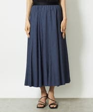 F6HJA08230 MICHEL KLEIN(小さいサイズ)(メゾン ドゥ サンク) ［小さいサイズ］シャンブレーデニムフレアスカート ネイビー