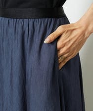 F6HJA08230 MICHEL KLEIN(小さいサイズ)(メゾン ドゥ サンク) ［小さいサイズ］シャンブレーデニムフレアスカート ネイビー