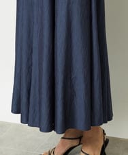 F6HJA08230 MICHEL KLEIN(小さいサイズ)(メゾン ドゥ サンク) ［小さいサイズ］シャンブレーデニムフレアスカート ネイビー
