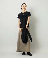 F6HJA30200 MICHEL KLEIN(小さいサイズ)(メゾン ドゥ サンク) [小さいサイズ][セットアップ対応]チノAラインスカート カーキ