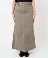 F6HJA30200 MICHEL KLEIN(小さいサイズ)(メゾン ドゥ サンク) [小さいサイズ][セットアップ対応]チノAラインスカート カーキ