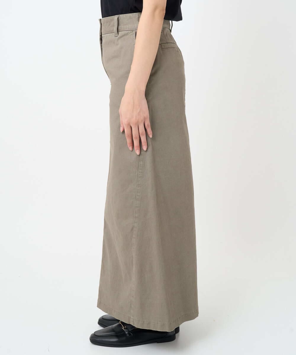 F6HJA30200 MICHEL KLEIN(小さいサイズ)(メゾン ドゥ サンク) [小さいサイズ][セットアップ対応]チノAラインスカート カーキ