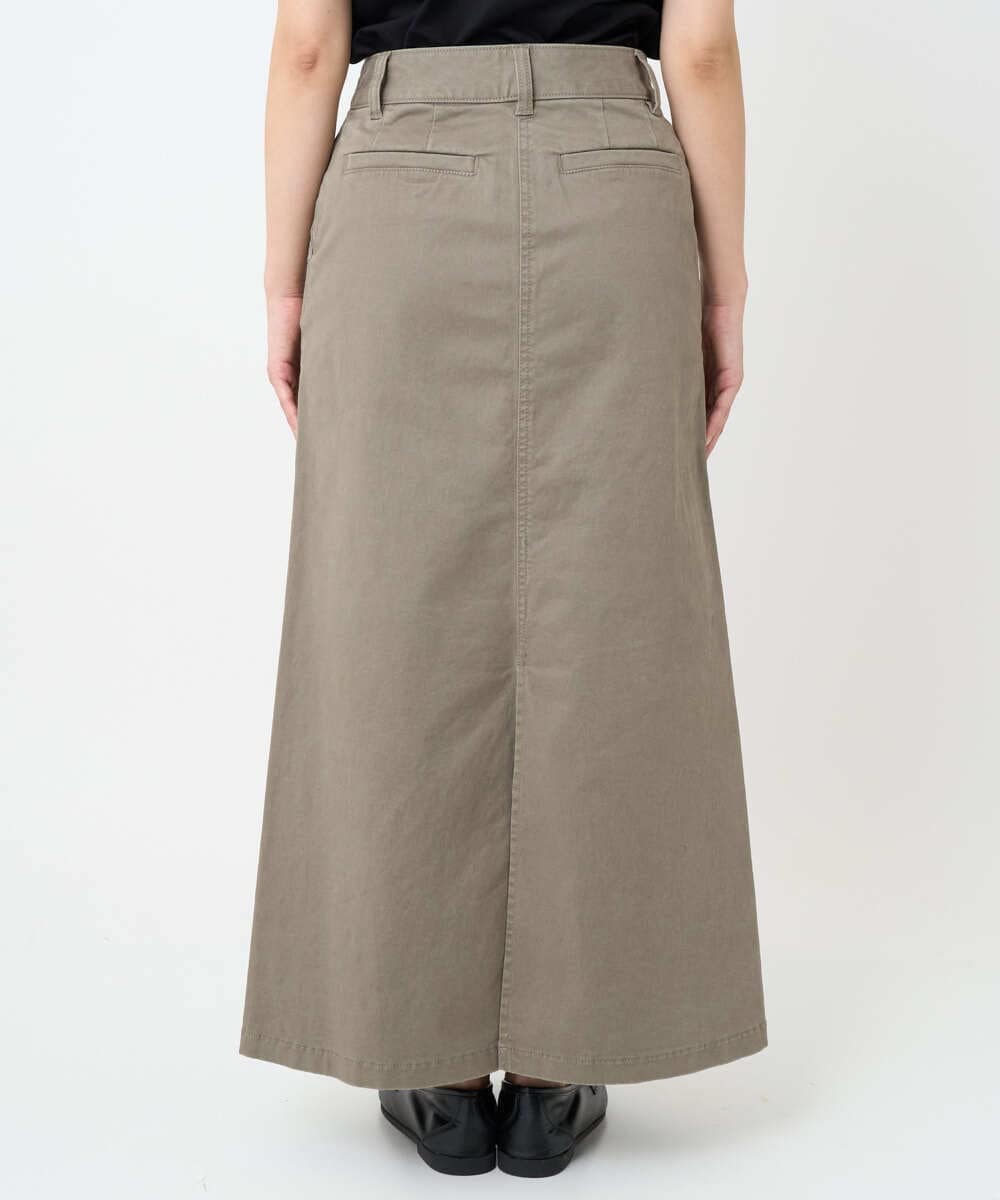 F6HJA30200 MICHEL KLEIN(小さいサイズ)(メゾン ドゥ サンク) [小さいサイズ][セットアップ対応]チノAラインスカート カーキ