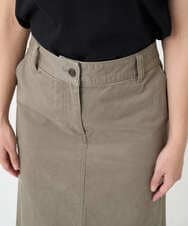 F6HJA30200 MICHEL KLEIN(小さいサイズ)(メゾン ドゥ サンク) [小さいサイズ][セットアップ対応]チノAラインスカート カーキ