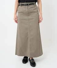 F6HJA30200 MICHEL KLEIN(小さいサイズ)(メゾン ドゥ サンク) [小さいサイズ][セットアップ対応]チノAラインスカート カーキ