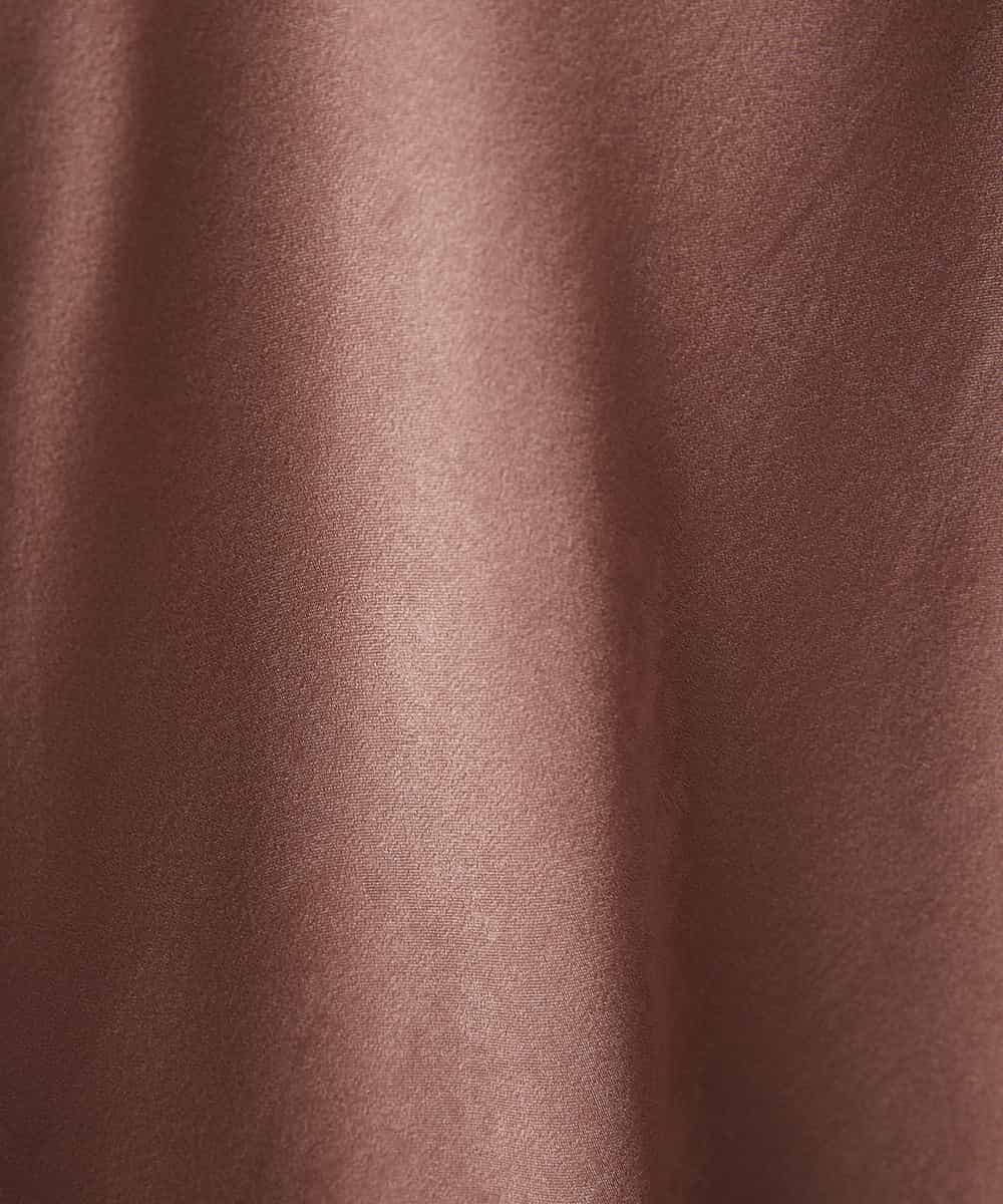 F6HJM14200 MICHEL KLEIN(小さいサイズ)(メゾン ドゥ サンク) 【洗える】マロンサテンイレギュラーヘムスカート(小さいサイズ) ベージュ(83)