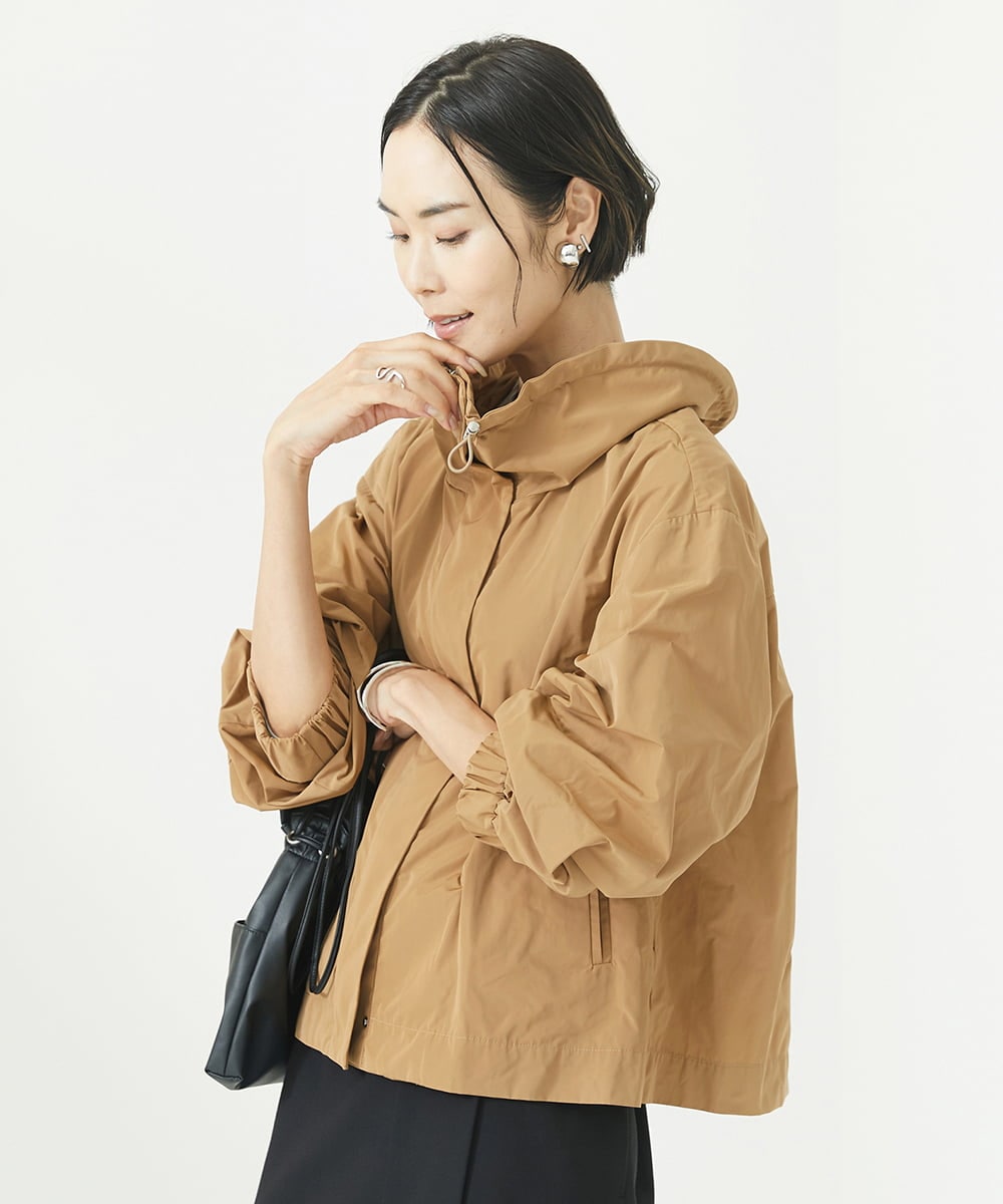 F6JAA01360 MICHEL KLEIN(小さいサイズ)(メゾン ドゥ サンク) [小さいサイズ]オーバーサイズブルゾン(季節の変わりめに) ベージュ