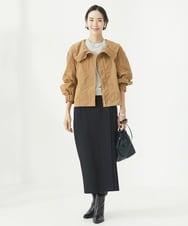 F6JAA01360 MICHEL KLEIN(小さいサイズ)(メゾン ドゥ サンク) [小さいサイズ]オーバーサイズブルゾン(季節の変わりめに) ベージュ