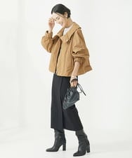 F6JAA01360 MICHEL KLEIN(小さいサイズ)(メゾン ドゥ サンク) [小さいサイズ]オーバーサイズブルゾン(季節の変わりめに) ベージュ