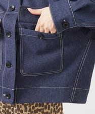 F6JAA02330 MICHEL KLEIN(小さいサイズ)(メゾン ドゥ サンク) [小さいサイズ]デニムライクブルゾン インディゴ