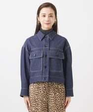 F6JAA02330 MICHEL KLEIN(小さいサイズ)(メゾン ドゥ サンク) [小さいサイズ]デニムライクブルゾン インディゴ