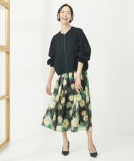 F6JAA21330 MICHEL KLEIN(小さいサイズ)(メゾン ドゥ サンク) [小さいサイズ]シアーメッシュダンボールブルゾン ブラック