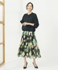 F6JAA21330 MICHEL KLEIN(小さいサイズ)(メゾン ドゥ サンク) [小さいサイズ]シアーメッシュダンボールブルゾン ブラック