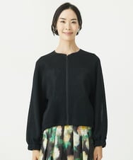 F6JAA21330 MICHEL KLEIN(小さいサイズ)(メゾン ドゥ サンク) [小さいサイズ]シアーメッシュダンボールブルゾン ブラック