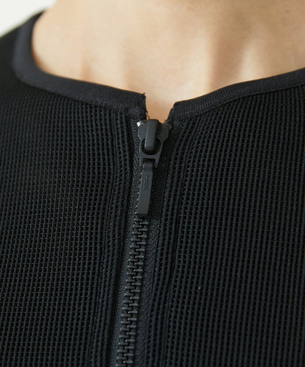 F6JAA21330 MICHEL KLEIN(小さいサイズ)(メゾン ドゥ サンク) [小さいサイズ]シアーメッシュダンボールブルゾン ブラック