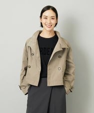 F6JAD11390 MICHEL KLEIN(小さいサイズ)(メゾン ドゥ サンク) [小さいサイズ]スタンドカラーショートブルゾン ベージュ
