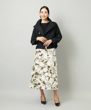 F6JAD11390 MICHEL KLEIN(小さいサイズ)(メゾン ドゥ サンク) [小さいサイズ]スタンドカラーショートブルゾン ベージュ