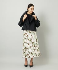 F6JAD11390 MICHEL KLEIN(小さいサイズ)(メゾン ドゥ サンク) [小さいサイズ]スタンドカラーショートブルゾン ベージュ