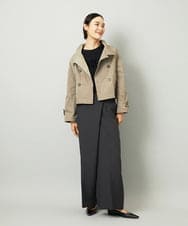 F6JAD11390 MICHEL KLEIN(小さいサイズ)(メゾン ドゥ サンク) [小さいサイズ]スタンドカラーショートブルゾン ベージュ