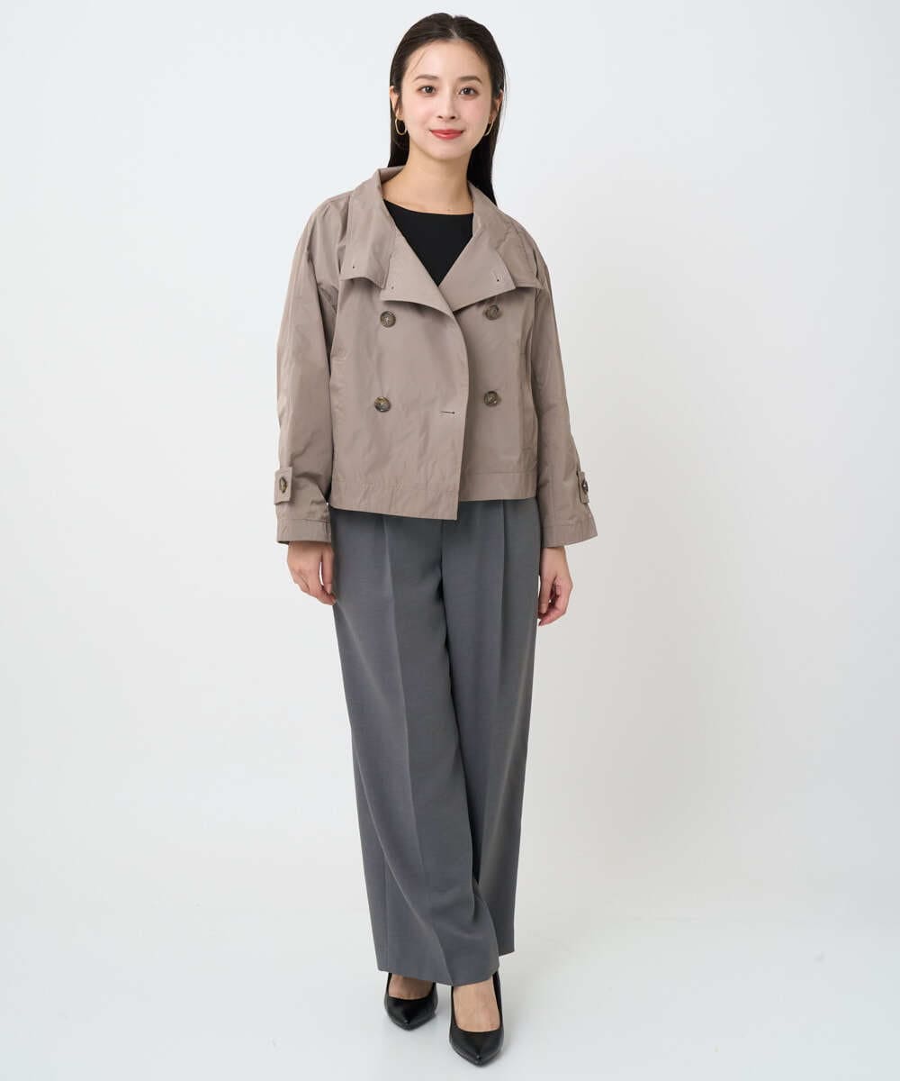 F6JAD11390 MICHEL KLEIN(小さいサイズ)(メゾン ドゥ サンク) [小さいサイズ]スタンドカラーショートブルゾン ベージュ