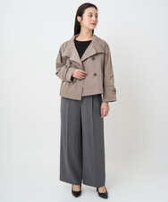 F6JAD11390 MICHEL KLEIN(小さいサイズ)(メゾン ドゥ サンク) [小さいサイズ]スタンドカラーショートブルゾン ベージュ