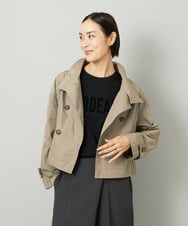 F6JAD11390 MICHEL KLEIN(小さいサイズ)(メゾン ドゥ サンク) [小さいサイズ]スタンドカラーショートブルゾン ベージュ
