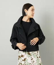 F6JAD11390 MICHEL KLEIN(小さいサイズ)(メゾン ドゥ サンク) [小さいサイズ]スタンドカラーショートブルゾン ブラック