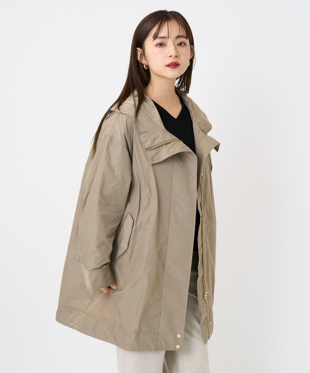 F6JAD12490 MICHEL KLEIN(小さいサイズ)(メゾン ドゥ サンク) [小さいサイズ]キルトライナー付きフードコート ベージュ