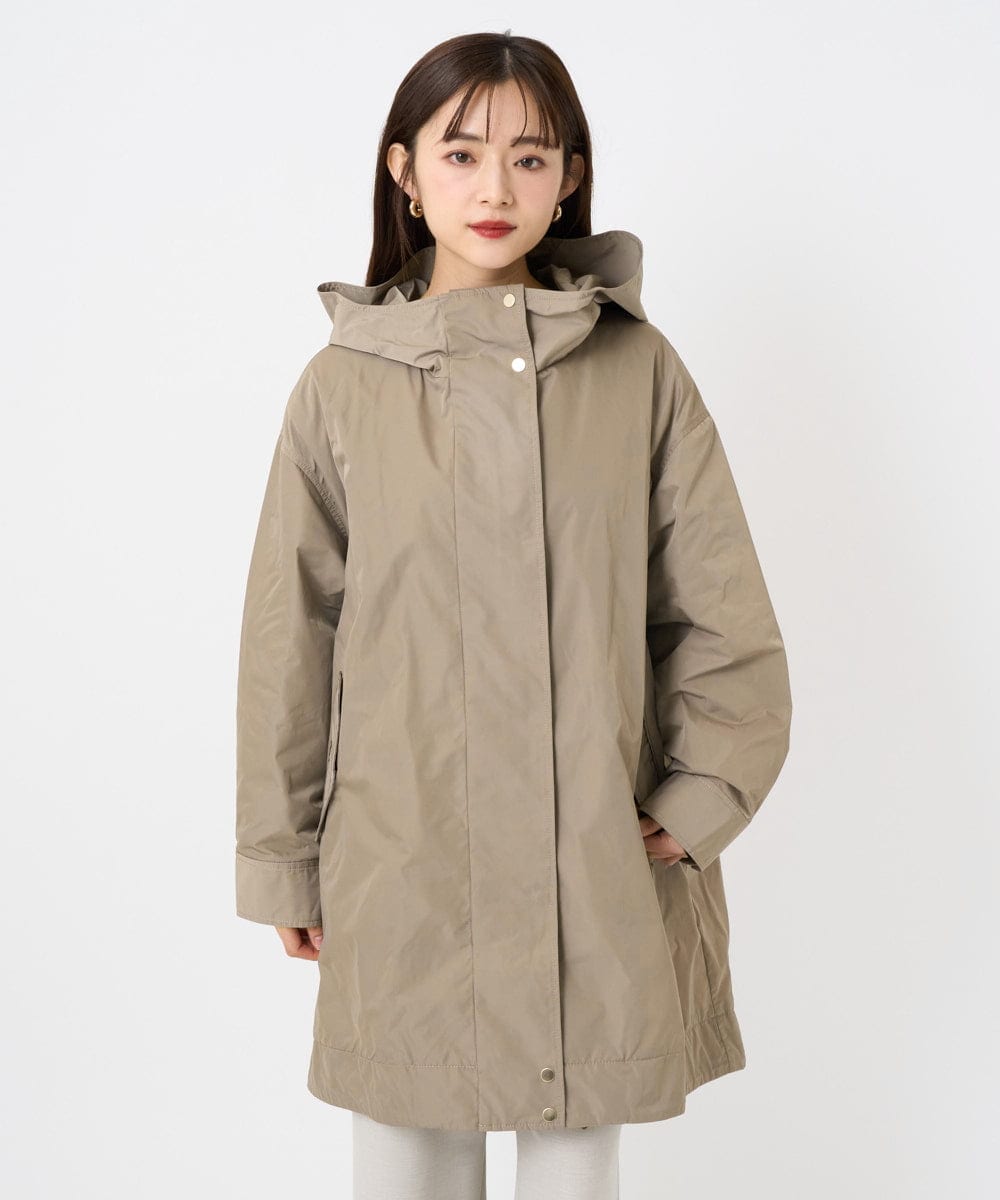 F6JAD12490 MICHEL KLEIN(小さいサイズ)(メゾン ドゥ サンク) [小さいサイズ]キルトライナー付きフードコート ベージュ