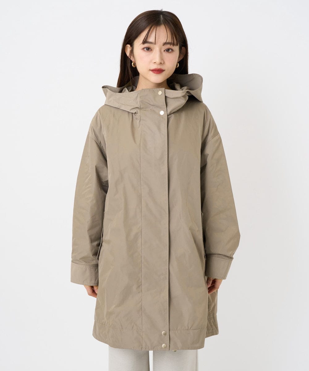 F6JAD12490 MICHEL KLEIN(小さいサイズ)(メゾン ドゥ サンク) [小さいサイズ]キルトライナー付きフードコート ベージュ