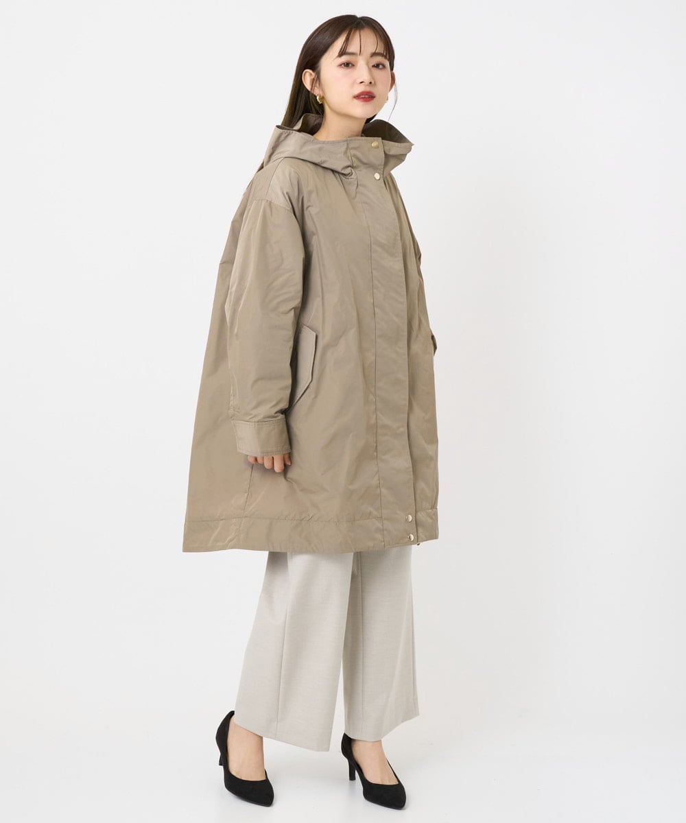 F6JAD12490 MICHEL KLEIN(小さいサイズ)(メゾン ドゥ サンク) [小さいサイズ]キルトライナー付きフードコート ベージュ