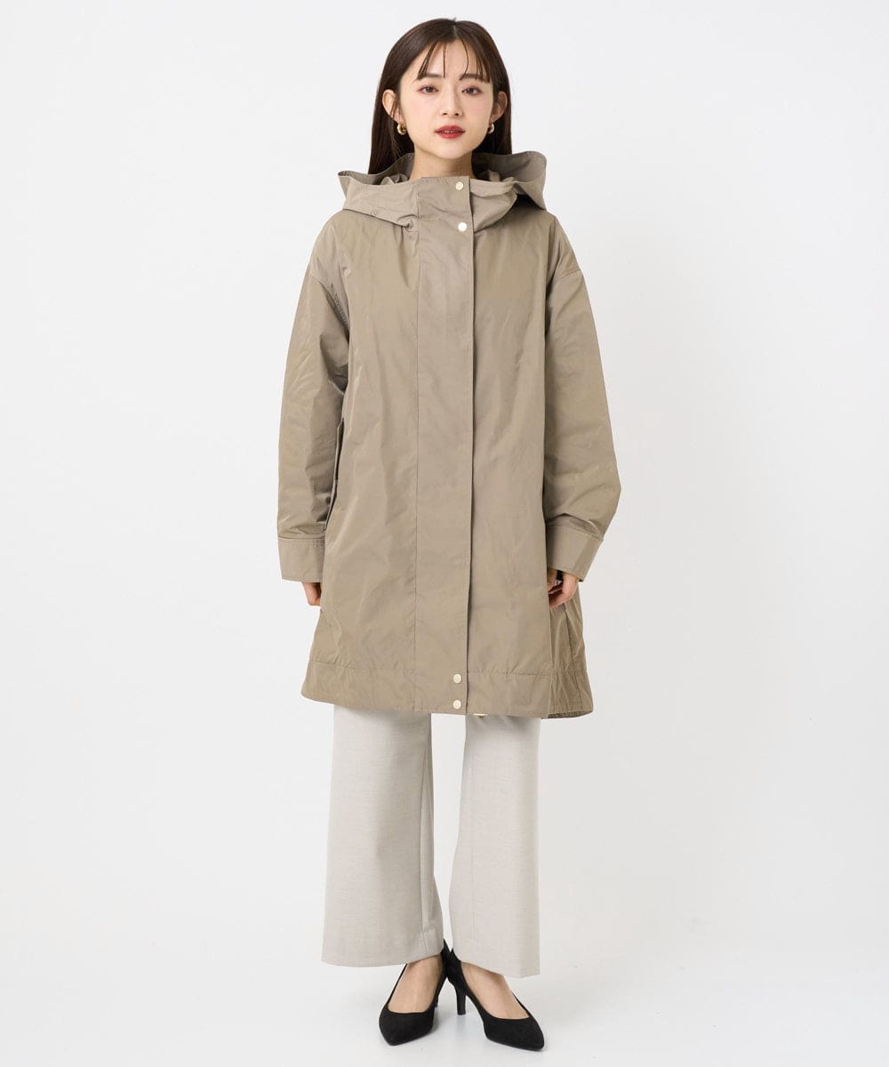 F6JAD12490 MICHEL KLEIN(小さいサイズ)(メゾン ドゥ サンク) [小さいサイズ]キルトライナー付きフードコート ベージュ