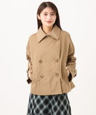 F6JAG04390 MICHEL KLEIN(小さいサイズ)(メゾン ドゥ サンク) 【小さいサイズ】[定番]ダブルショートブルゾン ベージュ