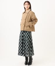 F6JAG04390 MICHEL KLEIN(小さいサイズ)(メゾン ドゥ サンク) 【小さいサイズ】[定番]ダブルショートブルゾン ベージュ