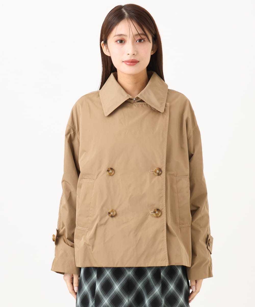 F6JAG04390 MICHEL KLEIN(小さいサイズ)(メゾン ドゥ サンク) 【小さいサイズ】[定番]ダブルショートブルゾン ブラック