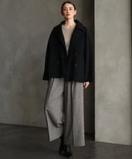 F6JAG45580 MICHEL KLEIN(小さいサイズ)(メゾン ドゥ サンク) 【小さいサイズ】リバーPコート ブラック